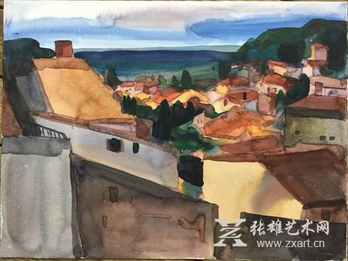 2015《红屋顶》48x36cm