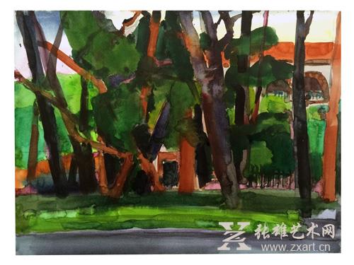 2016《厦大风景二》24x19cm