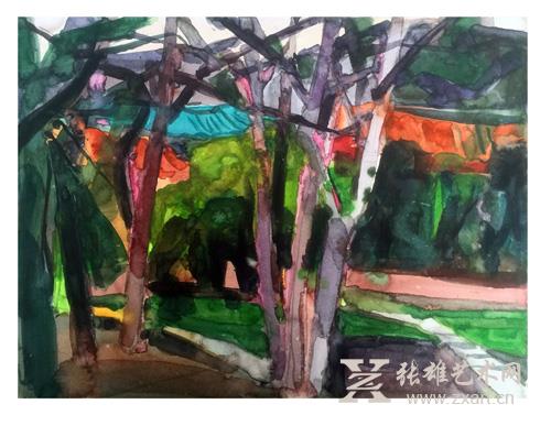 2016《厦大风景一》48x36cm