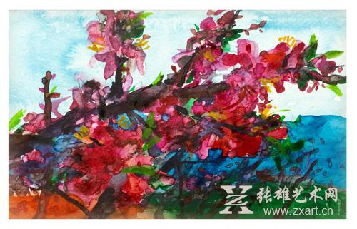 2016《桃花一》19x12cm