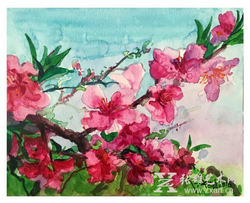 2016《桃花五》19x12cm
