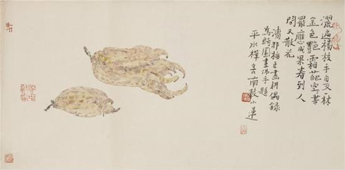 高强，《双福》，纸质，30x62cm，2016