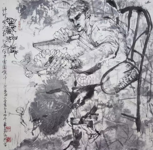 窖藏神仙  70×69 水墨 2015
