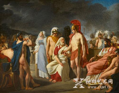 Raymond Quinsac Monvoisin, Achilles Giving Nestor the Prize of Wisdom (ca. 1820).  Photo: Courtesy Didier Aaron
