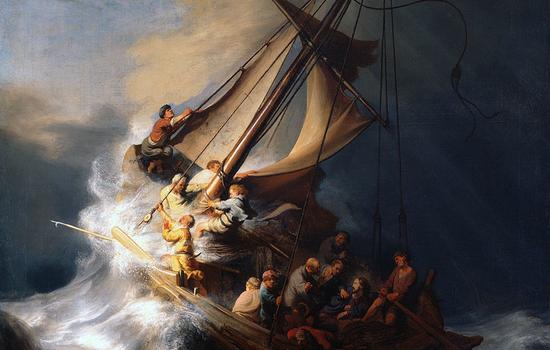   伦勃朗，《加利利海风暴》（The Storm on the Sea of Galilee ，1633） 