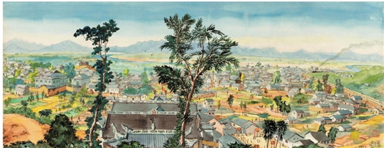  寿崇德 昔日金华 29.5×78cm 1950年