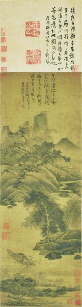 《渔父图》轴 84.7×29.7厘米 吴镇 元 北京故宫博物院藏