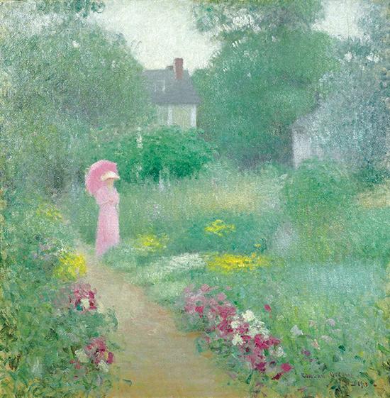 埃德蒙顿·威廉·格里申，《在弗罗伦斯小姐的花园》（In Miss Florence‘s Garden ，1913）。图片：Courtesy of a private collector