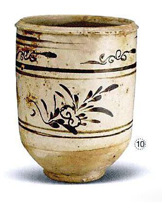 ■内蒙古地区出土的元代白釉褐花筒形罐