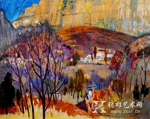 徐强 《晌午的太行》 80*100cm 布面油画带框 估价：80，000-100，000