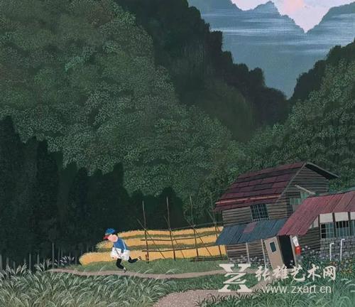 画家原田泰治画笔下的旧日本风情（组图）