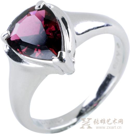 222. 天然红碧玺戒指（戒托采用铂金材质）无底价 