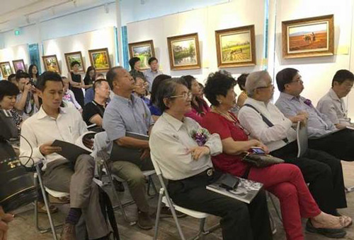 唐三超写实油画国际巡展（新加坡站）开幕仪式现场