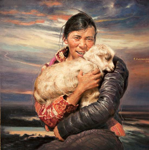  戴平均 神秘的羊卓雍 100x100cm 布面油画 2015戴平均 神秘的羊卓雍 100x100cm 布面油画 2015