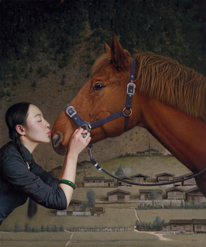 陆光里 闲骏图之余香 100x120cm 布面油画 2015陆光里 闲骏图之余香 100x120cm 布面油画 2015