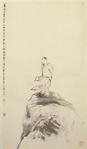 清 高其佩 指画 高冈独立图轴 北京故宫博物院藏清 高其佩 指画 高冈独立图轴 北京故宫博物