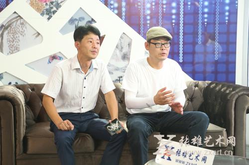韩国著名陶瓷艺术家金永镐和他的朋友做客张雄艺术网
