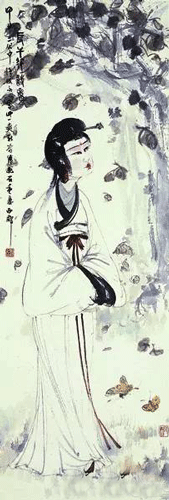 李白《长干行》诗意图 　　现藏于南京博物院