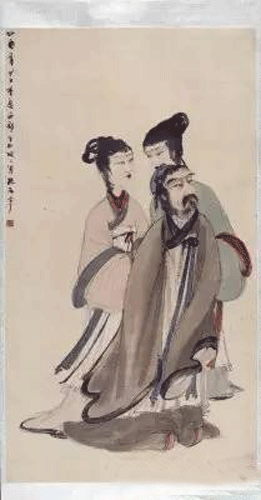 《东山携姬图轴》
