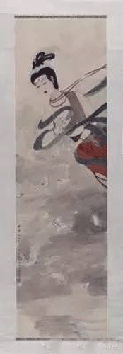 《天女散花图轴》  