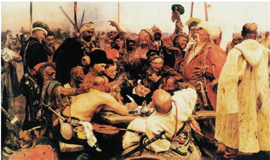 列宾 查波罗什人写信给苏丹王 203×358cm 布面油彩 1880-1891年