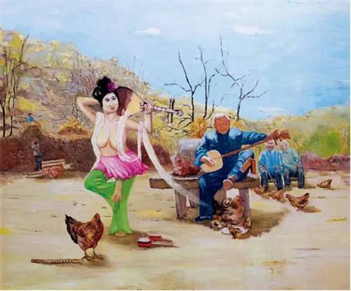 段建宇 艺术女神刚刚醒来 布面油画 181×217 cm 2011年作 中国嘉德2015秋拍 成交价 RMB1，437，500　　