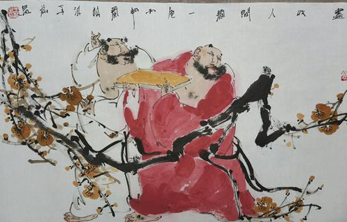 “善行天下——王林水墨禅意作品展”在兰考揭幕