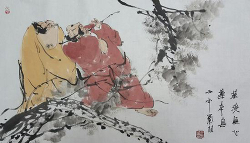 “善行天下——王林水墨禅意作品展”在兰考揭幕