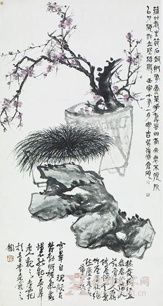 梅花蒲草轴 1902年
