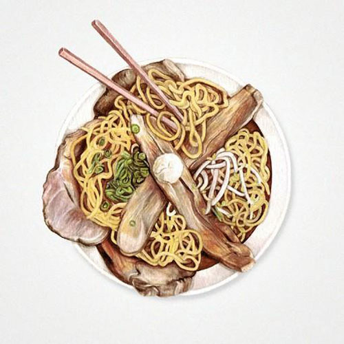 让人饥饿感倍增的美食甜点铅笔绘画
