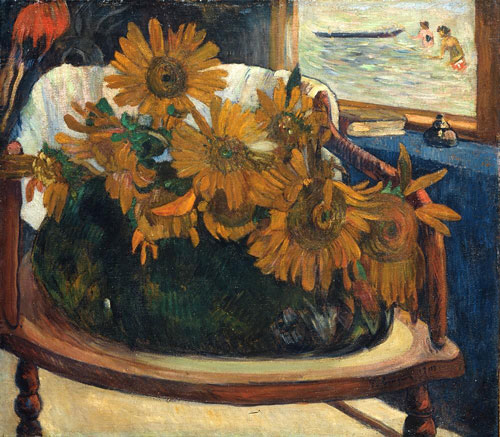 高更 Gauguin - 扶手上的向日葵