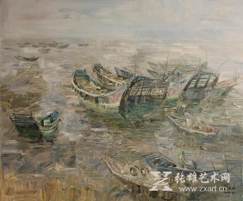 徐光培《泊》2014年 60x50cm  油画