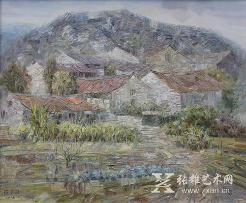 徐光培《闽南民居》 2014年 60x50cm 油画