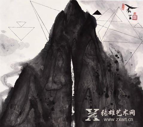 三角形 68×68cm 纸本水墨 2015