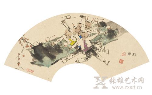 郝爱平《童子图》