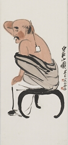 齐白石《搔背图》，绘于1927年，北京画院藏
