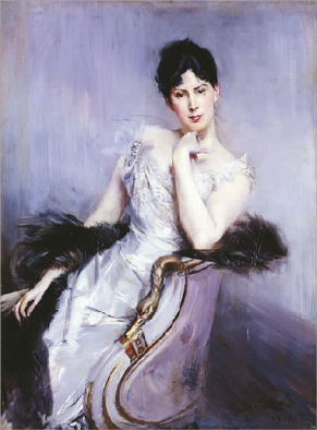   白衣女子（布面油画）  乔瓦尼·博尔迪尼
