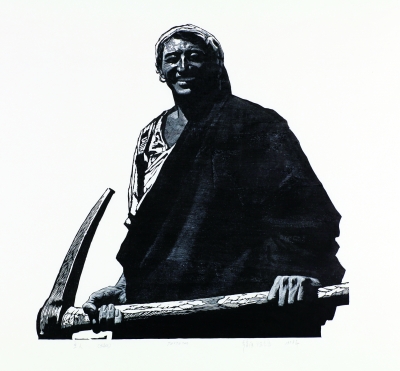 主人(版画 70×70厘米 1978年 徐匡 阿鸽