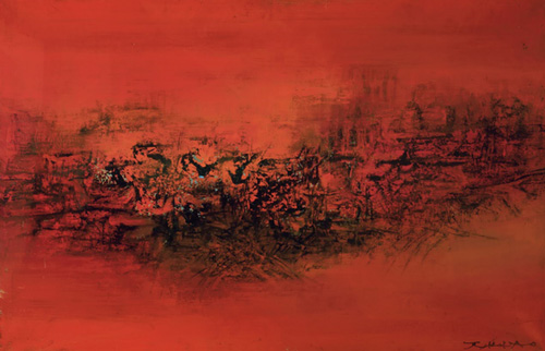 赵无极 5.12.61  布面 油画 60×92cm 1961年 中国嘉德2016春拍 成交价：2070万元