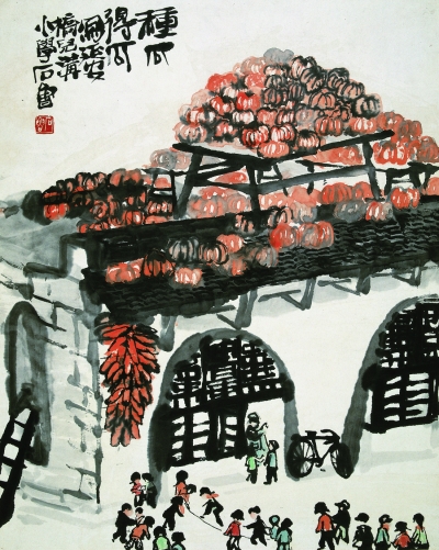 种瓜得瓜（国画） 51×40厘米  1962年 石鲁 中国美术馆藏