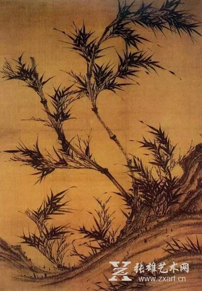 南唐 李坡 《风竹图轴》 台北故宫博物院藏