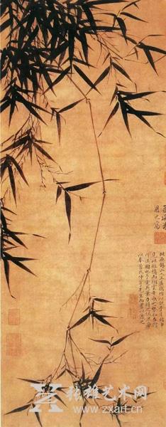 明 王绂 《淇渭图 》台北故宫博物院.
