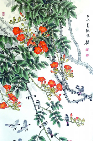 花鸟画市场竞争激烈 中青年画家潜力大
