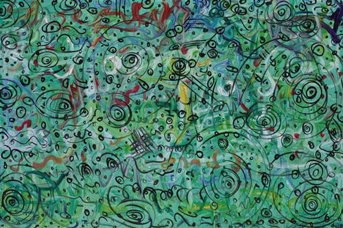 陶发 天上的眼睛 200X300CM 布面油画 2014