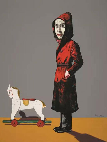 曾梵志，《肖像》，2004，布面油画，200 x 150 cm，图片提供：曾梵志工作室