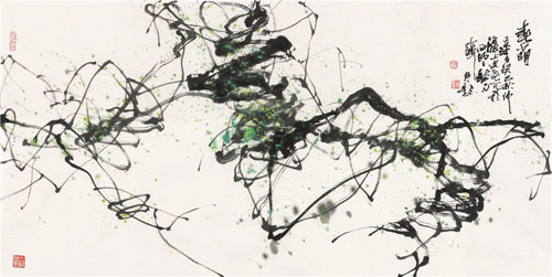 梁文尧《春萌》138x68cm 