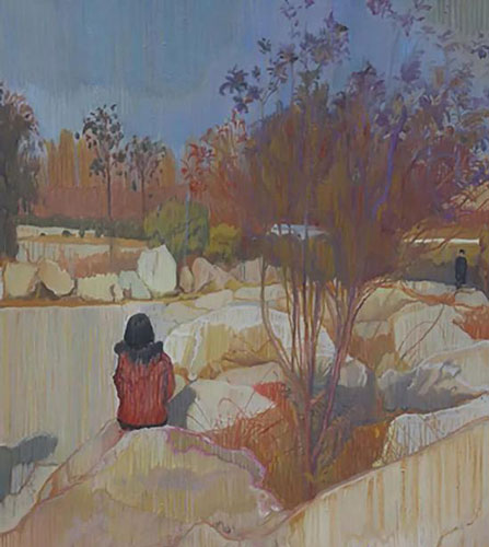 《公园7》 布面油画 50×60cm 2011年 吴斌