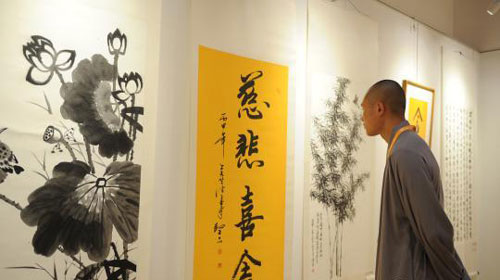 图为浙江东阳展览现场。　李晨韵 摄