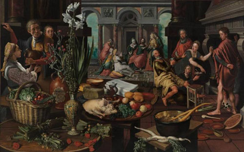 彼得·阿尔岑Pieter Aertsen - Christ in the House of Martha and Mary
