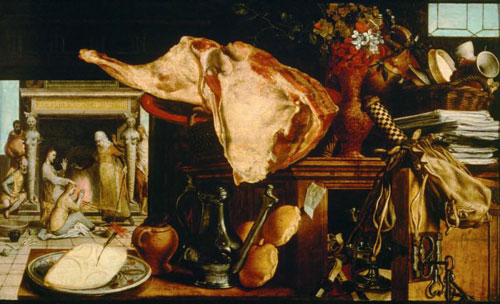 彼得·阿尔岑Pieter Aertsen - Vanitas with Christ in the House of Martha and Mary